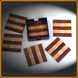 Dessous de verre palissandre- Art de Madagascar